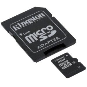 CARTAO DE MEMORIA 4GB SD MICRO KINGSTON C/ ADAPT.