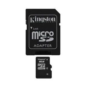 CARTAO DE MEMORIA 8GB SD MICRO KINGSTON C/ ADAPT.